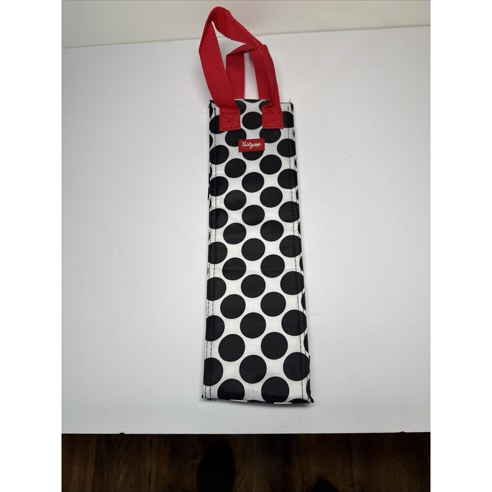 THIRTY ONE Wine Bottle Insulated Polka Dot Bag In Excellent Condition